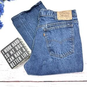 •👖|•LEVI'S•| Vintage Orange Tab High Rise Straight Leg Jeans Size 32x34👖
